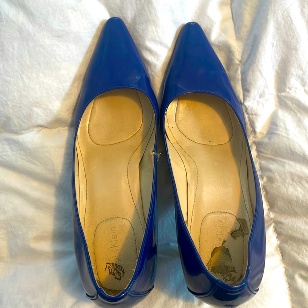 Calvin Klein stilettos in cobalt blue. Size 7